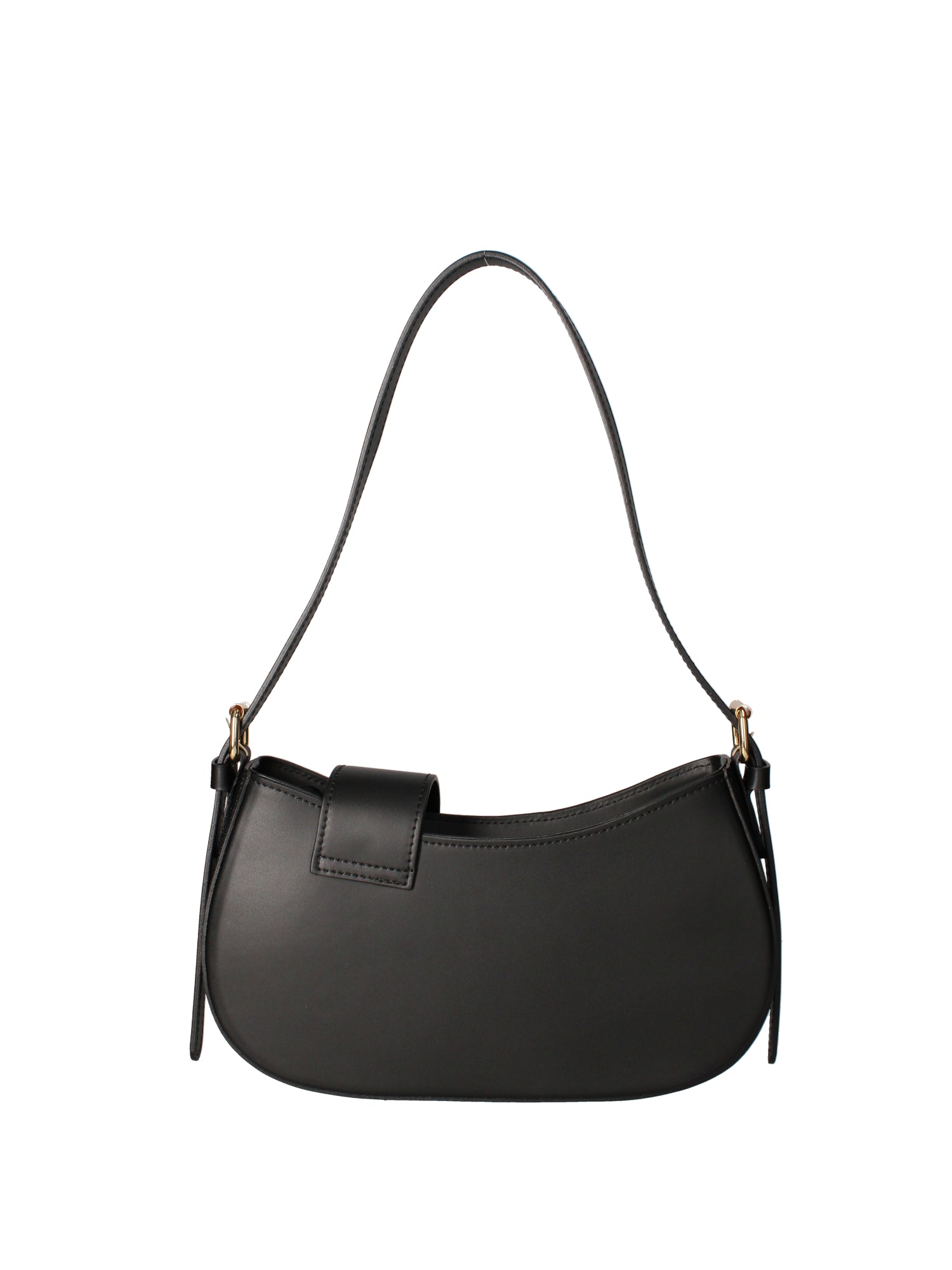 Borsa a spalla da donna 100% vera pelle 07213-NERO Roberta Rossi