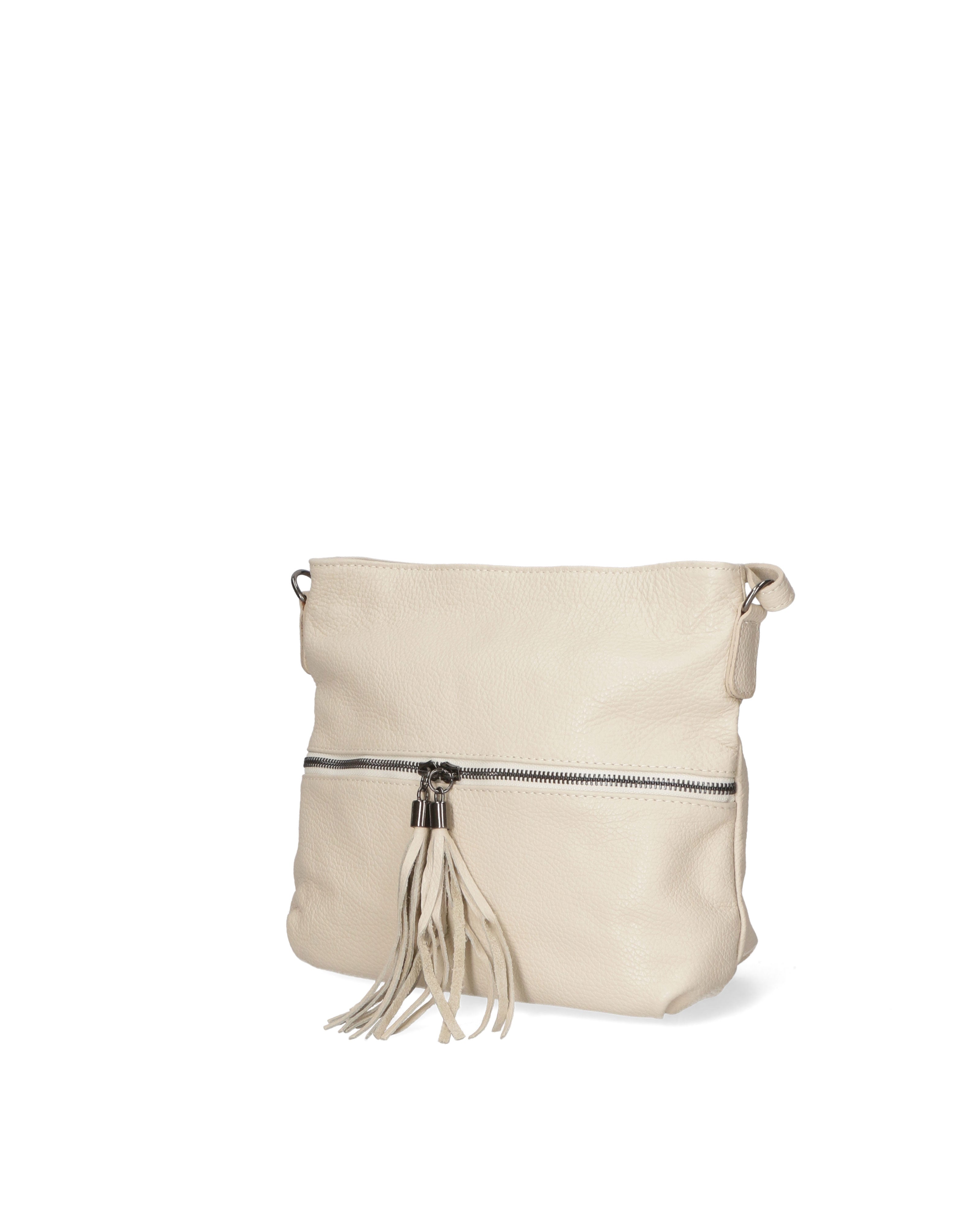 Erminia Borsa a tracolla da donna Vera pelle 80062-BEIGE Gave Lux