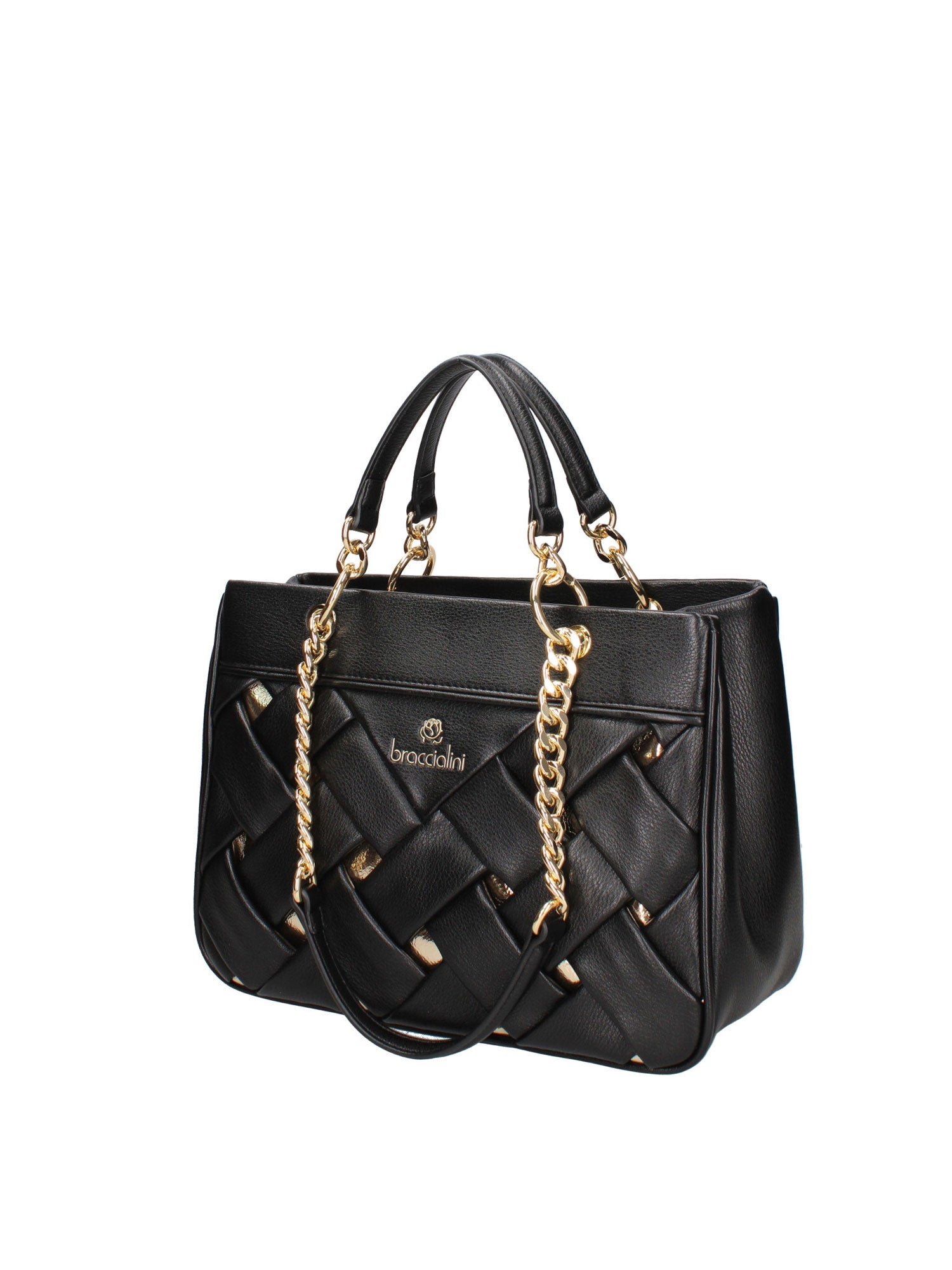 Rosalind Borsa a mano da donna 100% poliuretano B17151-NERO Braccialini