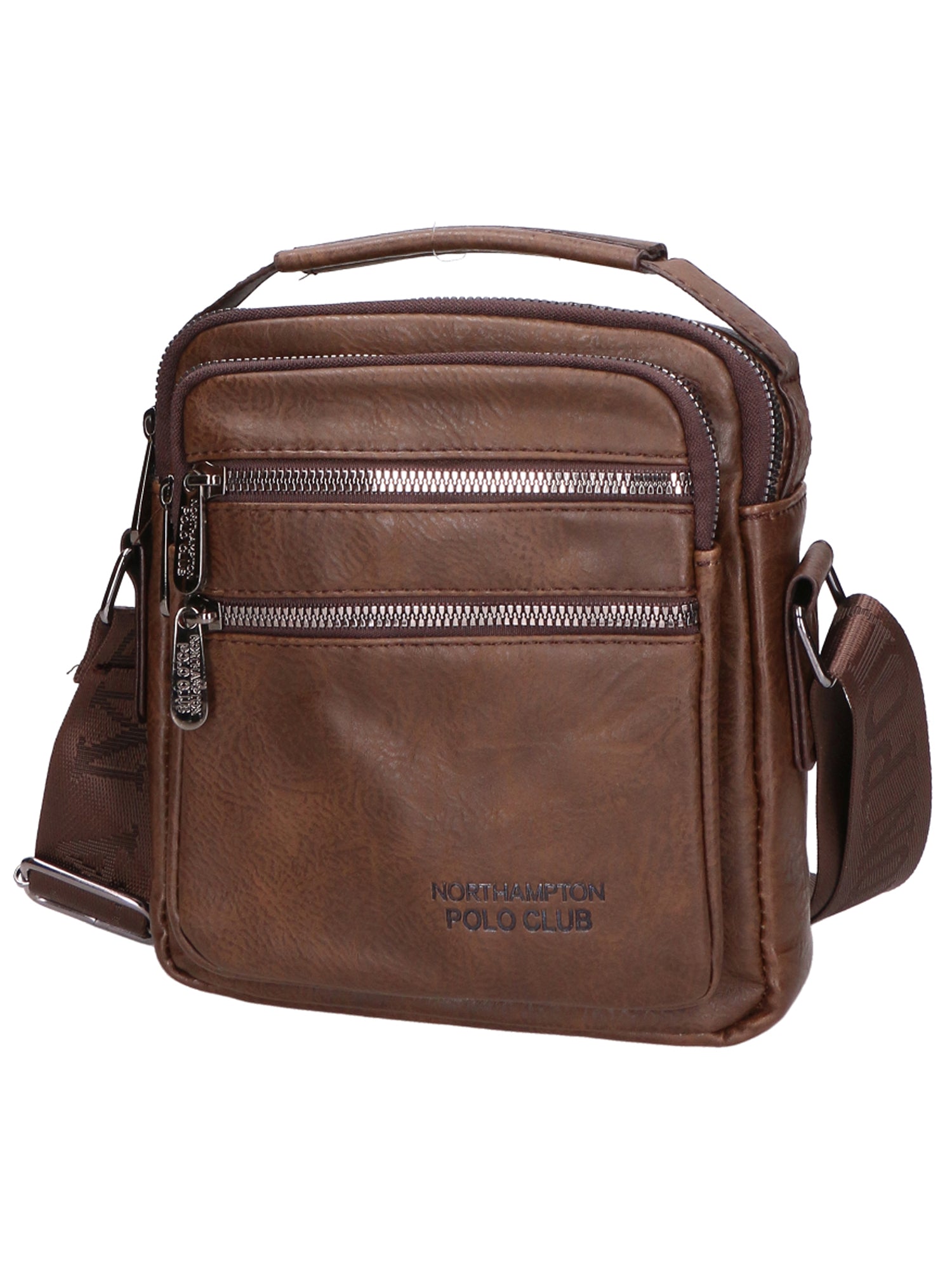 Borsa a tracolla uomo 100% pelle PU PCL3055-COFFEE Northampton Polo Club