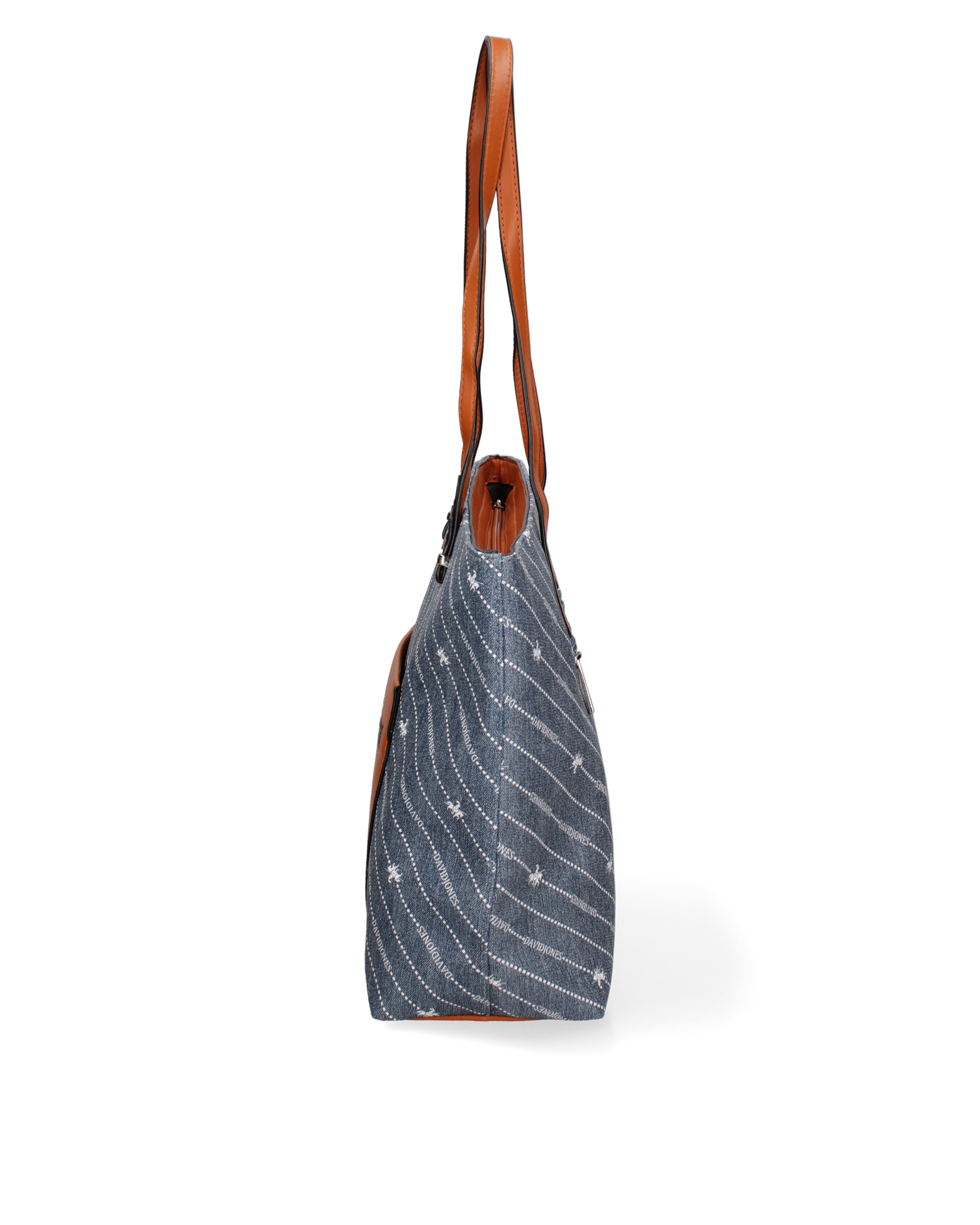 Borsa Shopper da donna 100% PVC F21054-BLUE JEANS David Jones