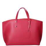 Lumena Borsa a mano da donna Vera pelle 2094-L117 FUXIA SCURO Gave Lux