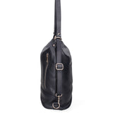 Vera pelle 07135-D26 BLU NOTTE Borsa a spalla convertibile Anjelica Viola Castellani