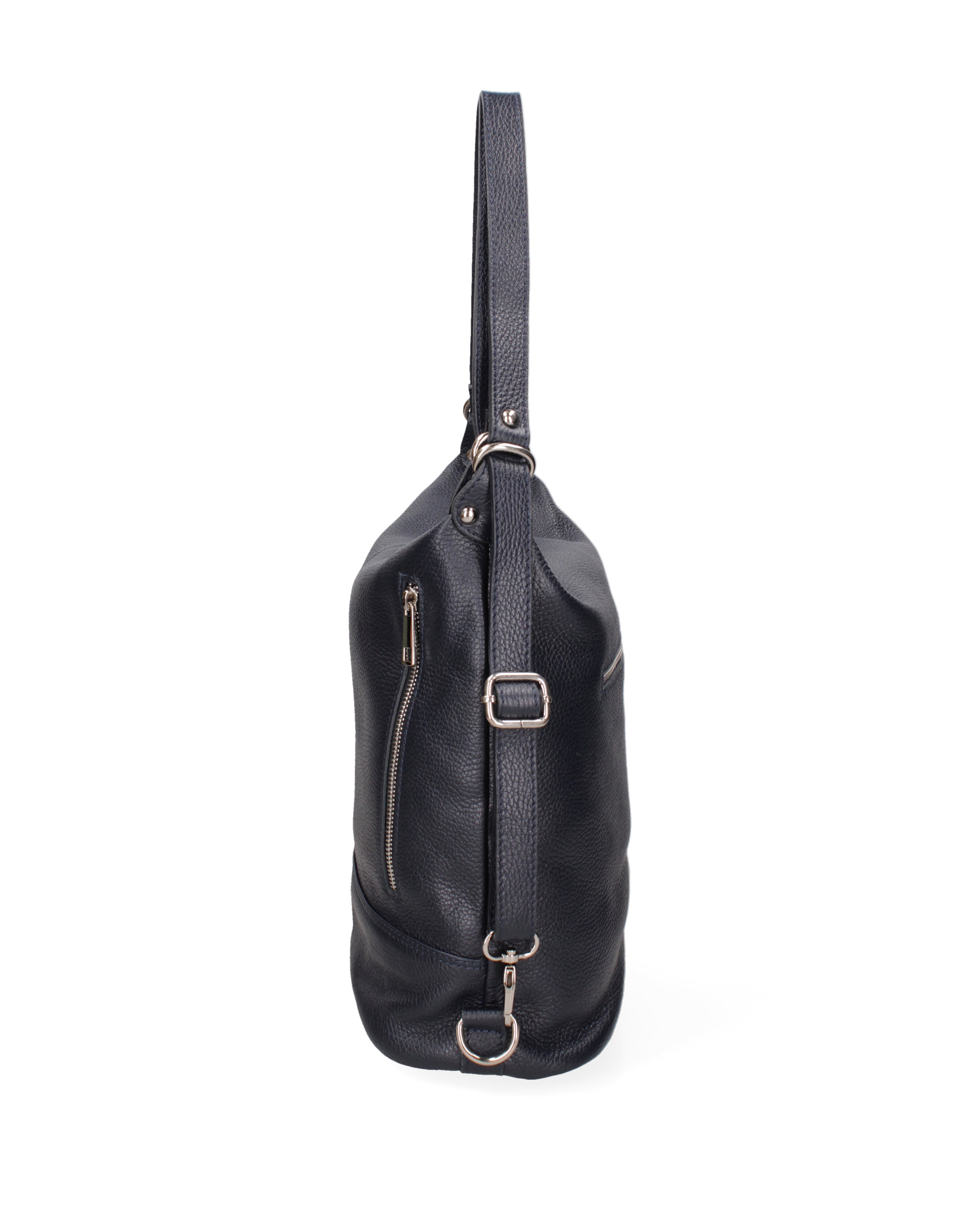 Vera pelle 07135-D26 BLU NOTTE Borsa a spalla convertibile Anjelica Viola Castellani