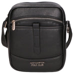 Borsa a tracolla uomo 100% PU Leather PCL3006-BLACK Northampton Polo Club