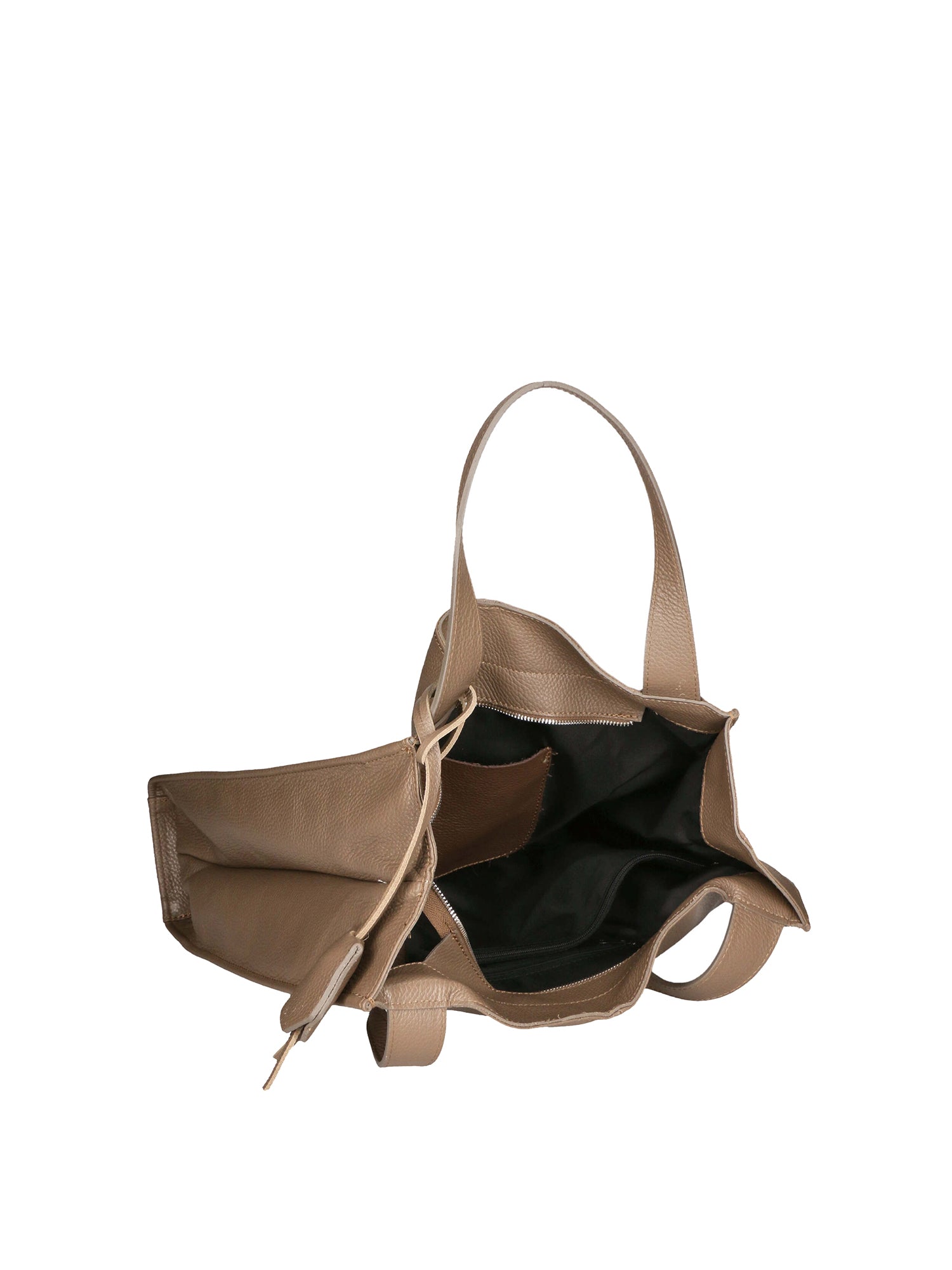 Aelia Borsa a spalla da donna Vera pelle 3312-D40 TAUPE TAUPE Gave Lux