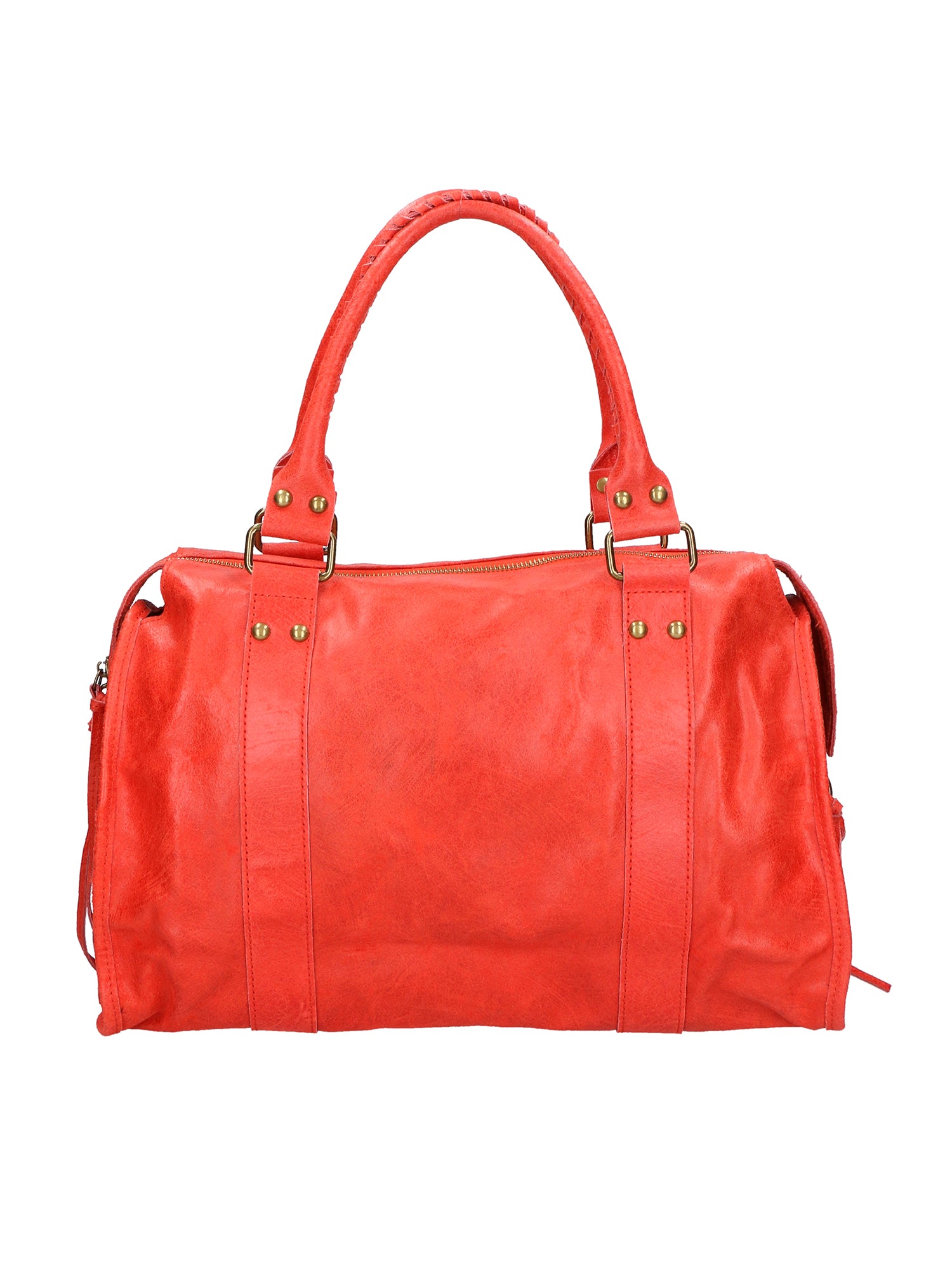 Elara Borsa a spalla da donna Vera pelle 06090-ROSSO MEDIO Gave Lux