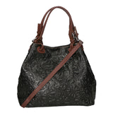 Elenia Borsa a mano da donna Vera pelle 80049-019 NERO Gave Lux