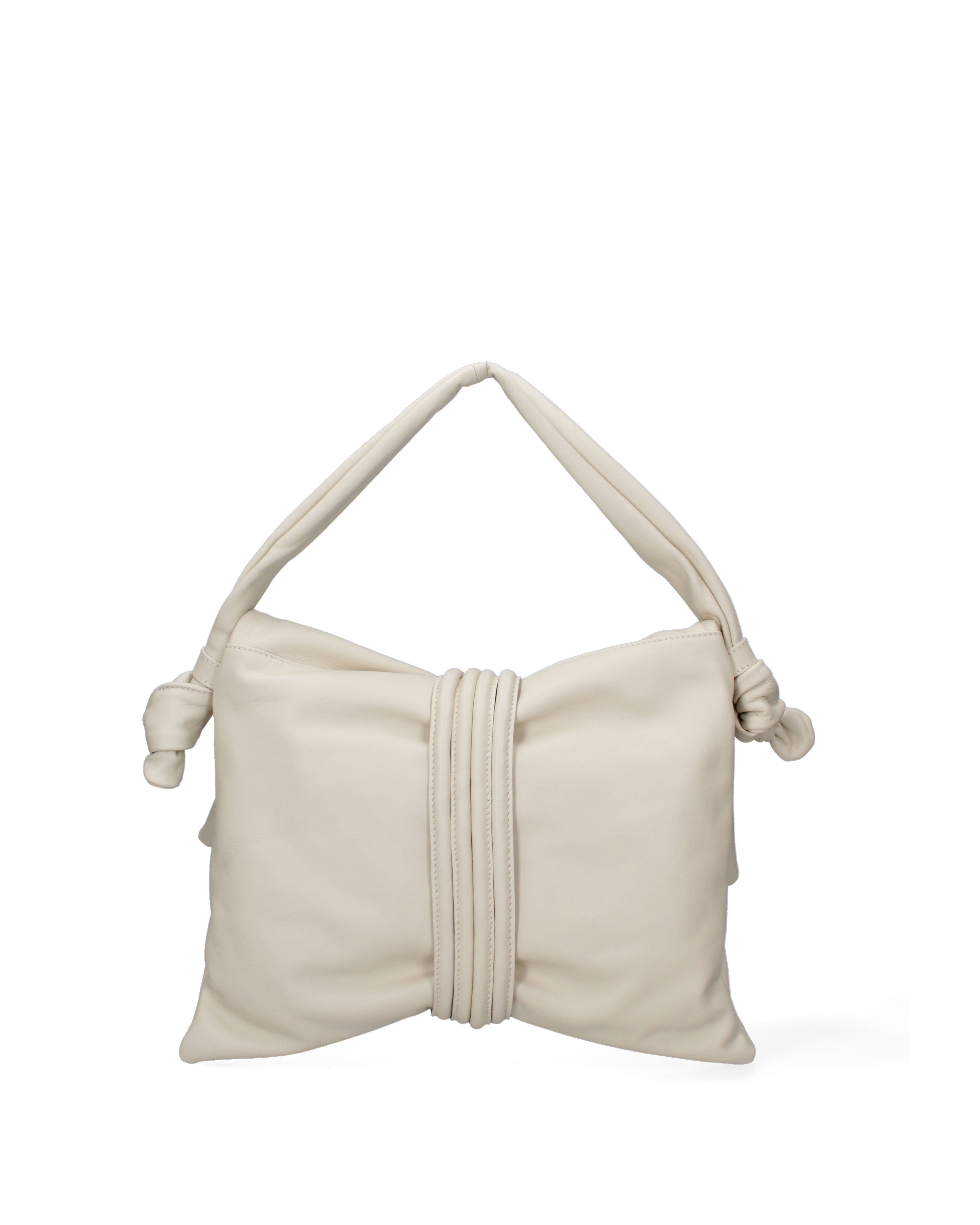 Borsa a spalla da donna Vera pelle 07172-S37 LATTE Viola Castellani
