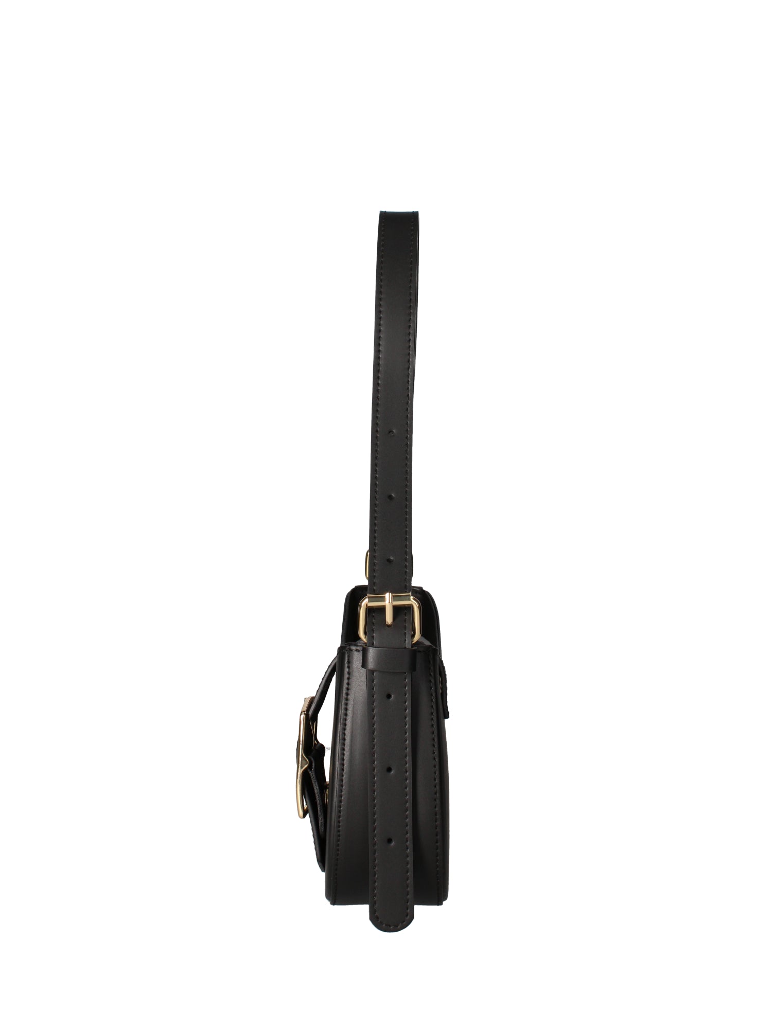 Borsa a spalla da donna 100% vera pelle 07213-NERO Roberta Rossi