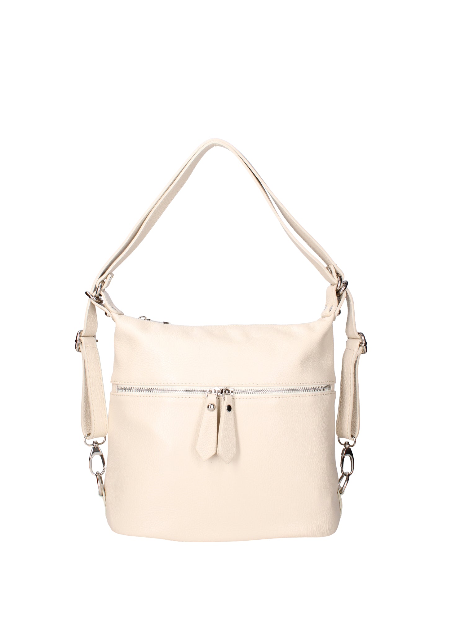Bianca Borsa a spalla da donna Vera pelle 07136-D37 LATTE Viola Castellani