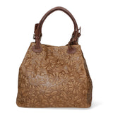 Elenia Borsa a mano da donna Vera pelle 80049-009 TAUPE SCURO Gave Lux
