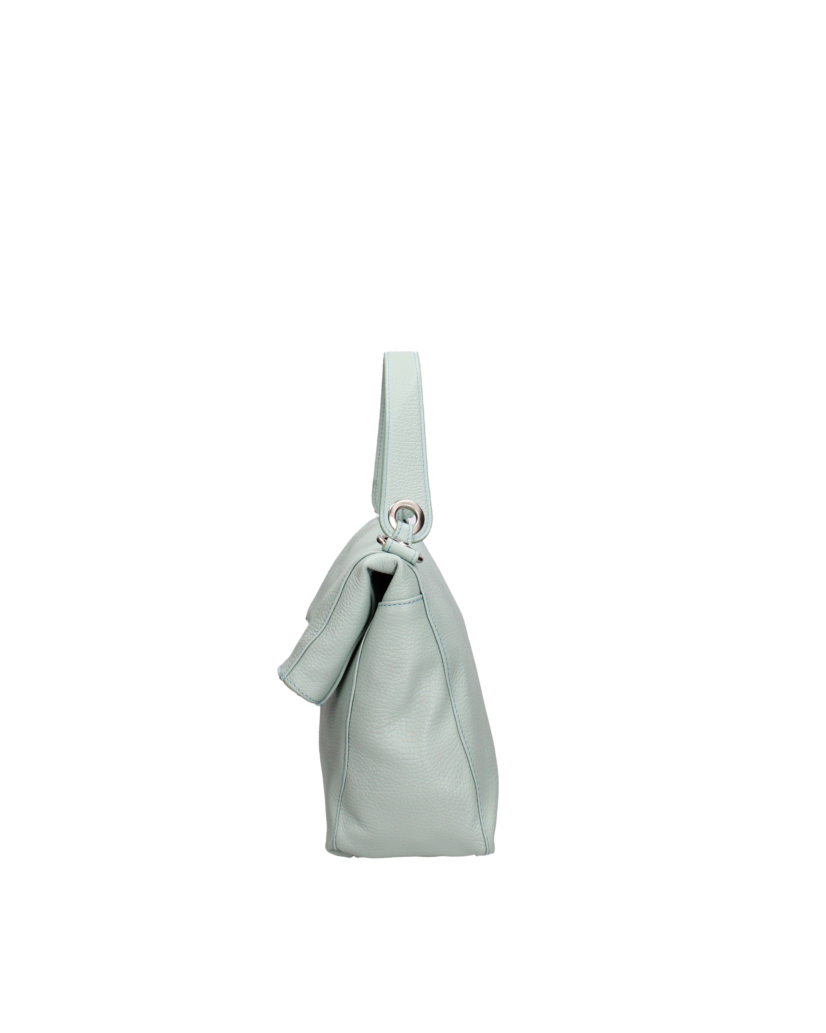 Borsa a spalla da donna Vera pelle 07159-D102 CIELO Viola Castellani