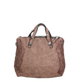 Zaffira Borsa a spalla da donna Misto nylon e pelle LK0264-FANGO Gave Lux
