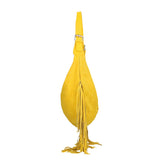 Zefira Borsa a spalla da donna Pelle Scamosciata 8630-GIALLO YELLOW Gave Lux