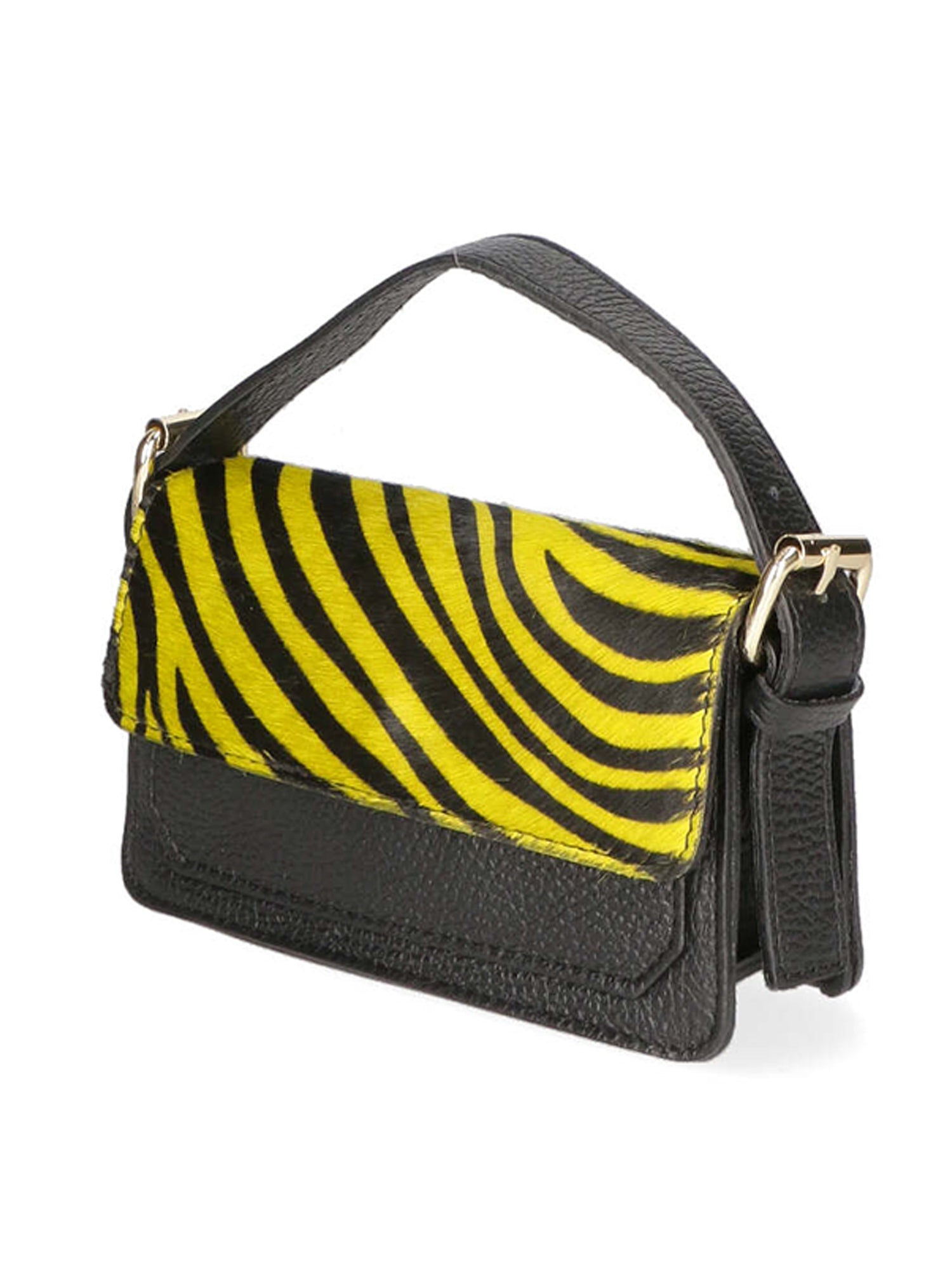 Aleide Borsa a mano da donna Vera pelle 04858-ZEBRA GIALLO Gave Lux