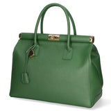 Aleria Borsa a mano da donna Vera pelle 8005-D47 VERDE MELA Gave Lux
