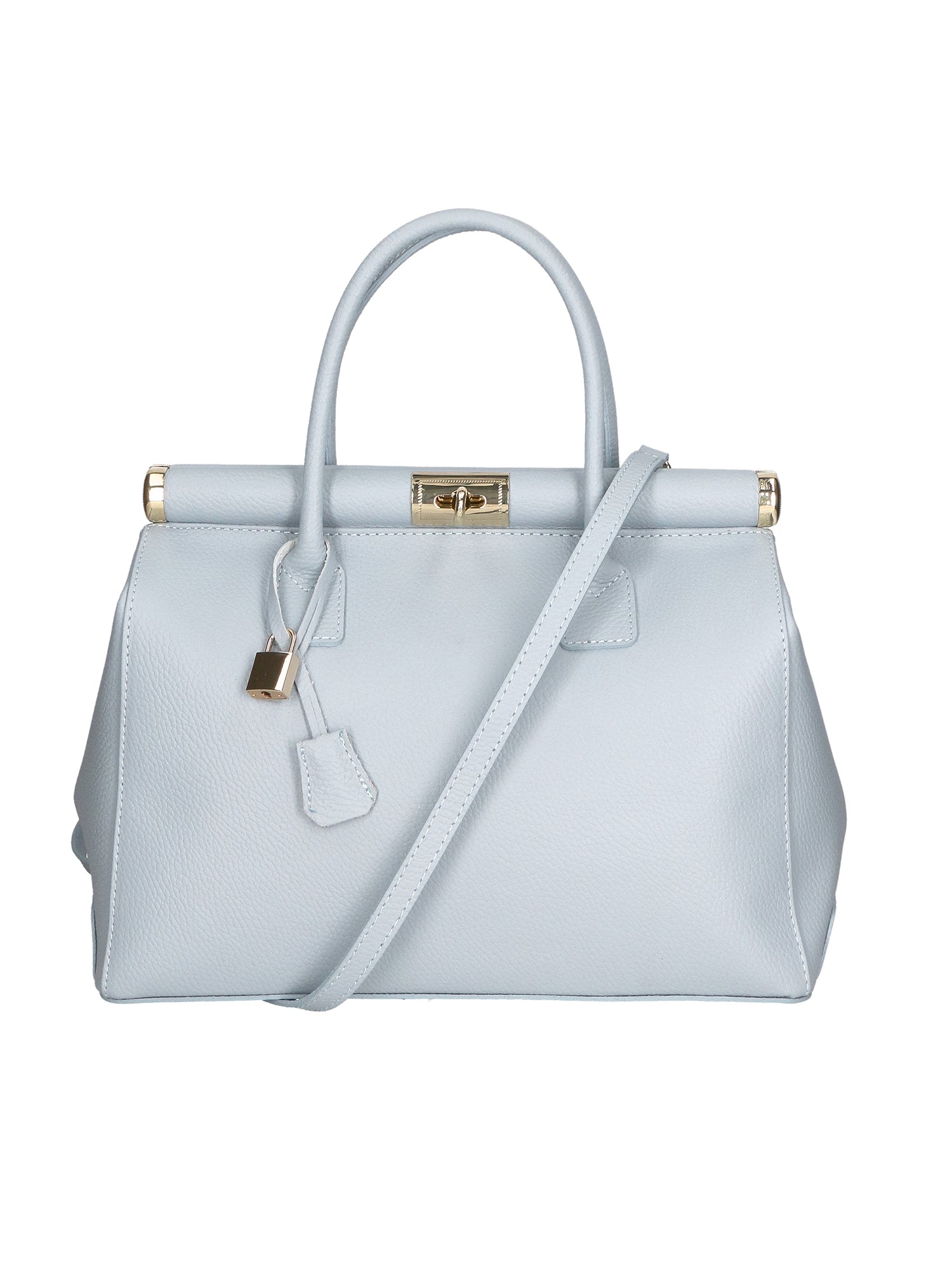 Aleria Borsa a mano da donna Vera pelle 8005-D92 CELESTE Gave Lux