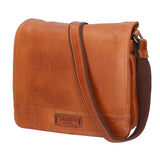 Borsa a tracolla unisex Made in Italy Vera pelle SN5863047-TAN Santini Firenze