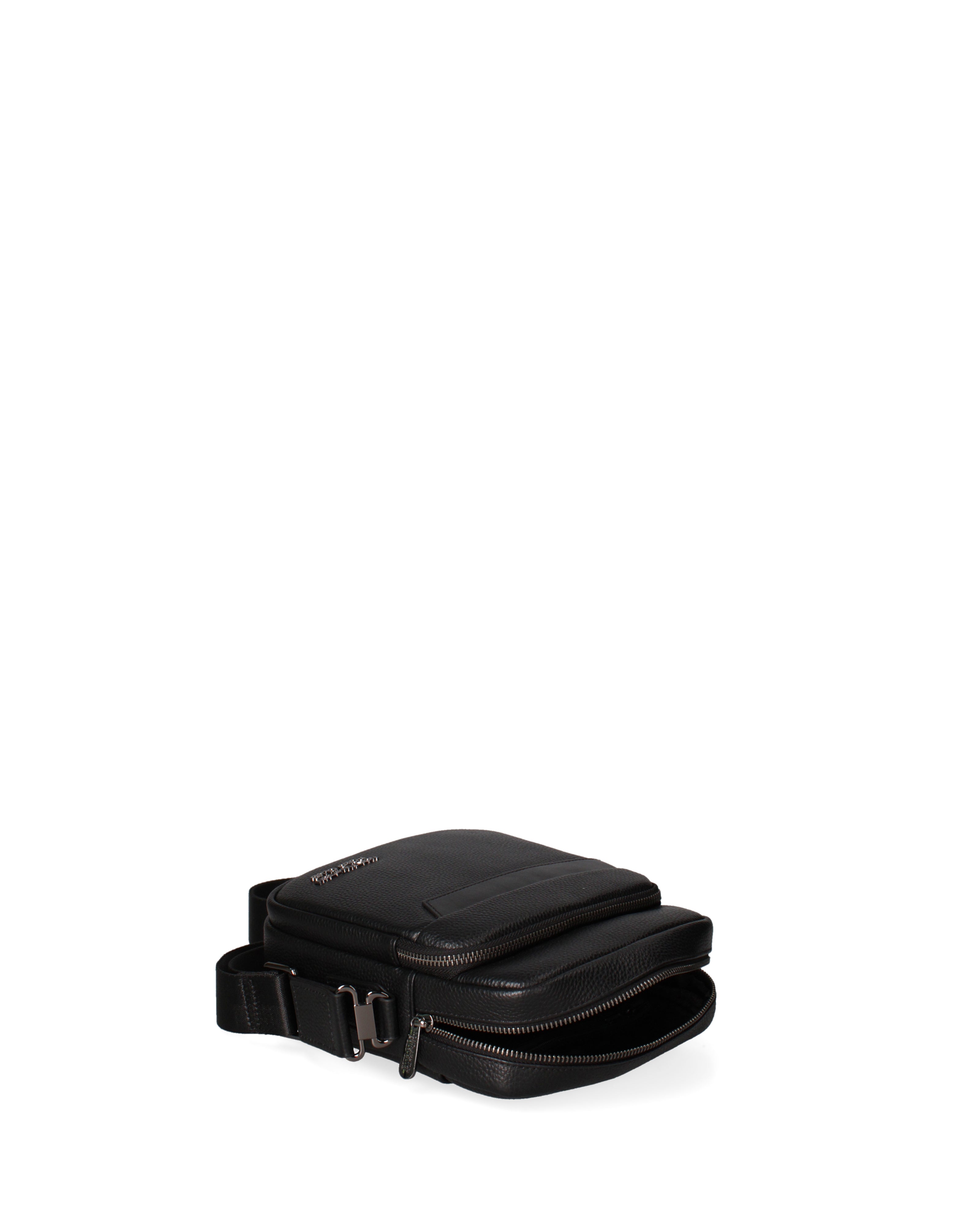 Borsa a tracolla da uomo in vera pelle Casual PC3216-NERO Northampton Polo Club