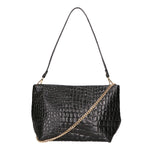Lorelei Borsa a spalla da donna Vera pelle croco 06498-019 NERO Gave Lux