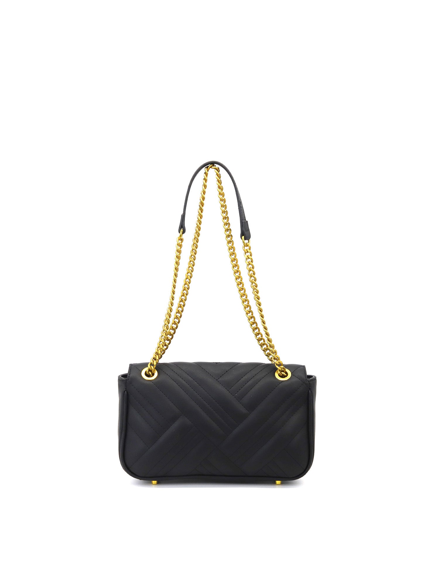 Borsa a tracolla da donna 100% pelle vegana PU GGB011BLK Gabriella G Firenze