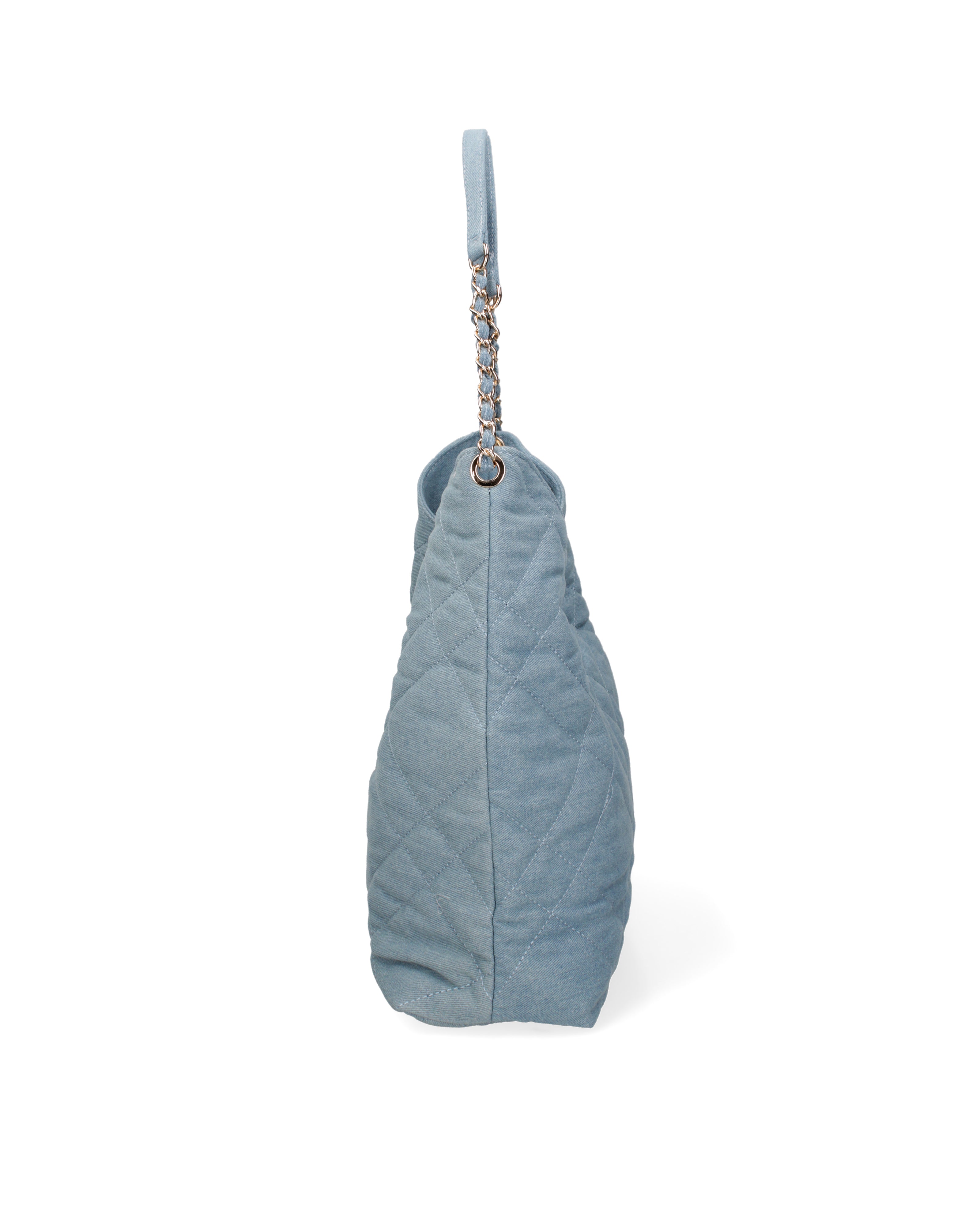 Borsa a spalla da donna Nylon ed ecopelle DC3533-4-JEANS BLUE Diana&co