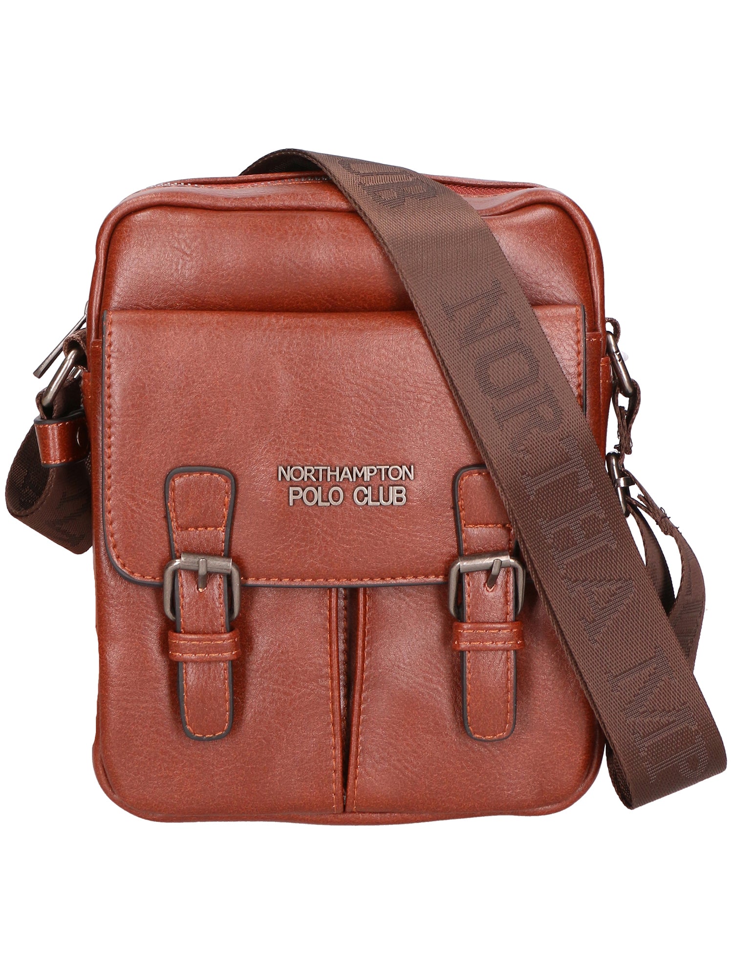 Borsa a tracolla uomo 100% PU Leather PCL3080-COFFEE Northampton Polo Club