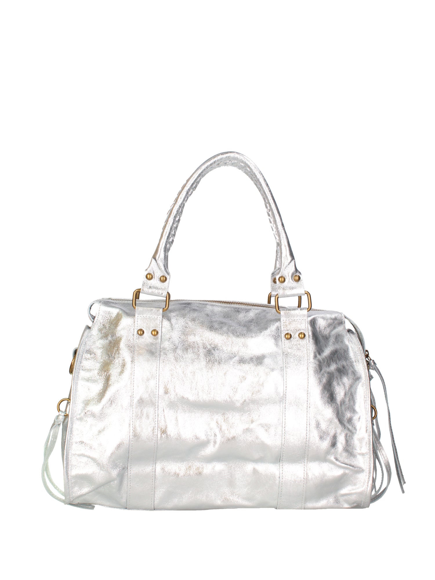 Novara Borsa a spalla da donna Vera pelle 06090 LM-L001 ARGENTO Gave Lux