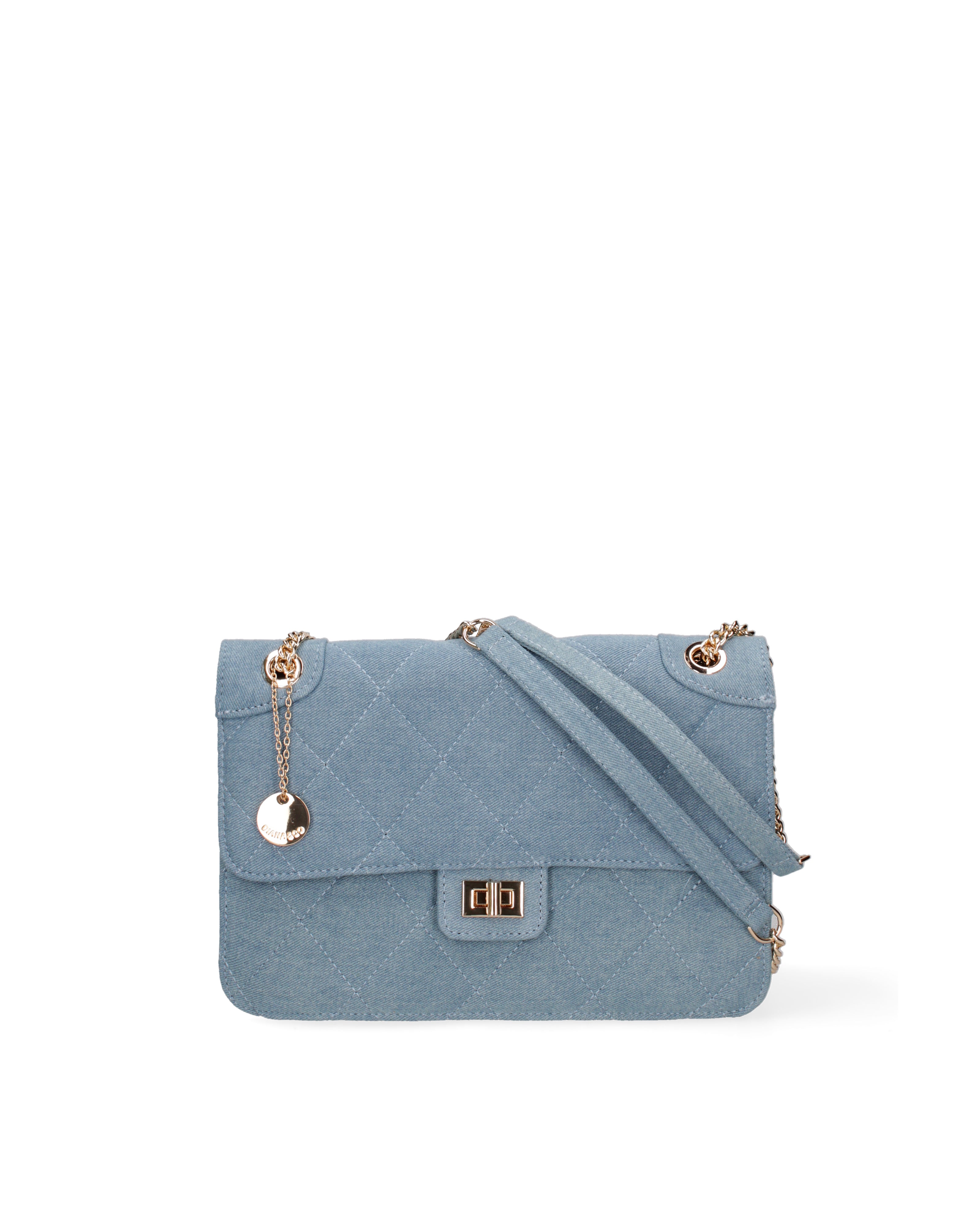 Borsa a spalla da donna Nylon & Ecopelle DC3533-2-JEANSBLUE Diana&co