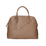 Silvana Chic Borsa a mano da donna 100% pelle 80028 5197-D40 TAUPE TAUPE Gave Lux