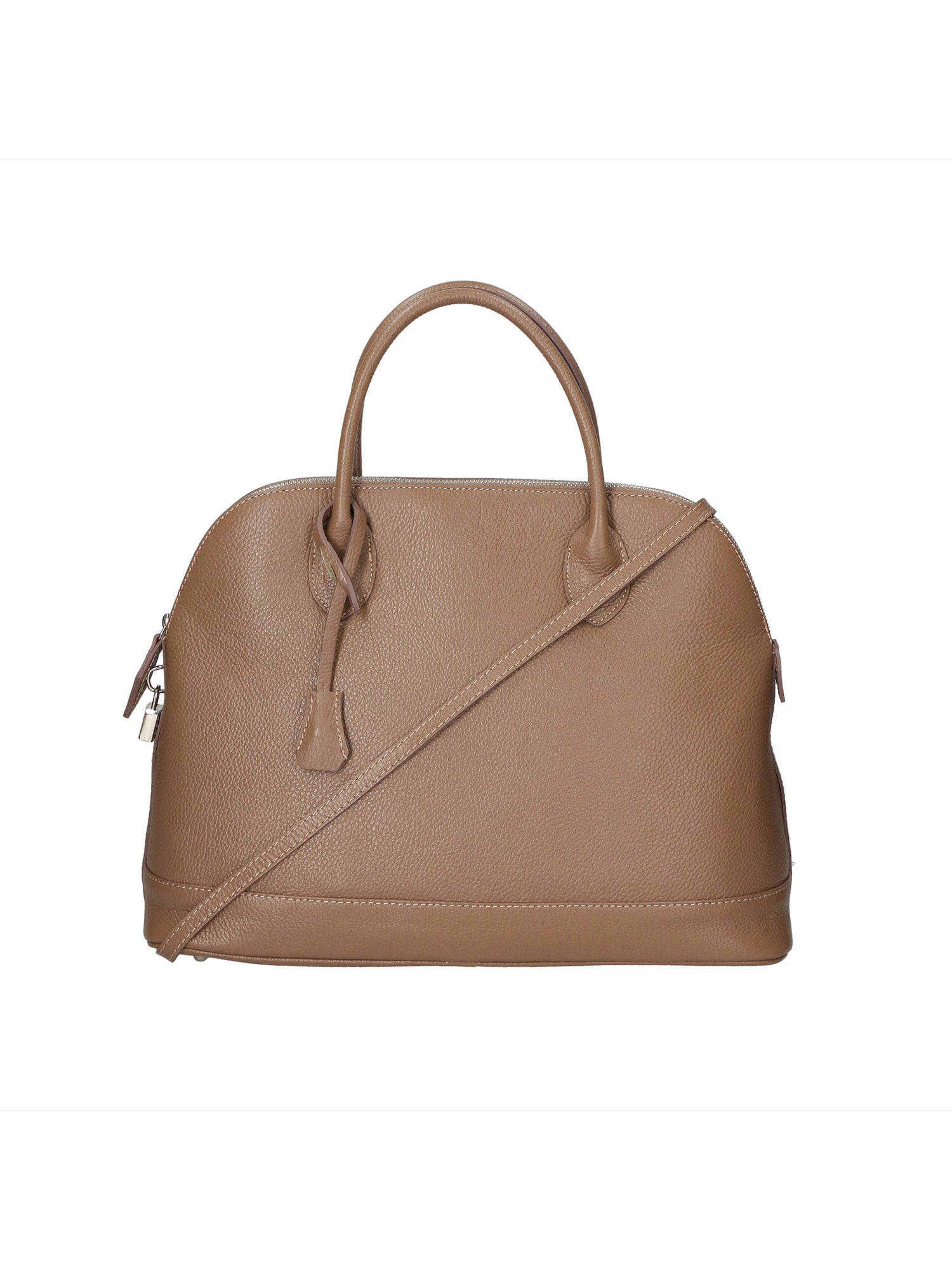 Silvana Chic Borsa a mano da donna 100% pelle 80028 5197-D40 TAUPE TAUPE Gave Lux