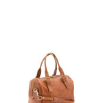 Borsa a bauletto unisex in vera pelle 100% cotone 4528-MIELE Alessia Firenze