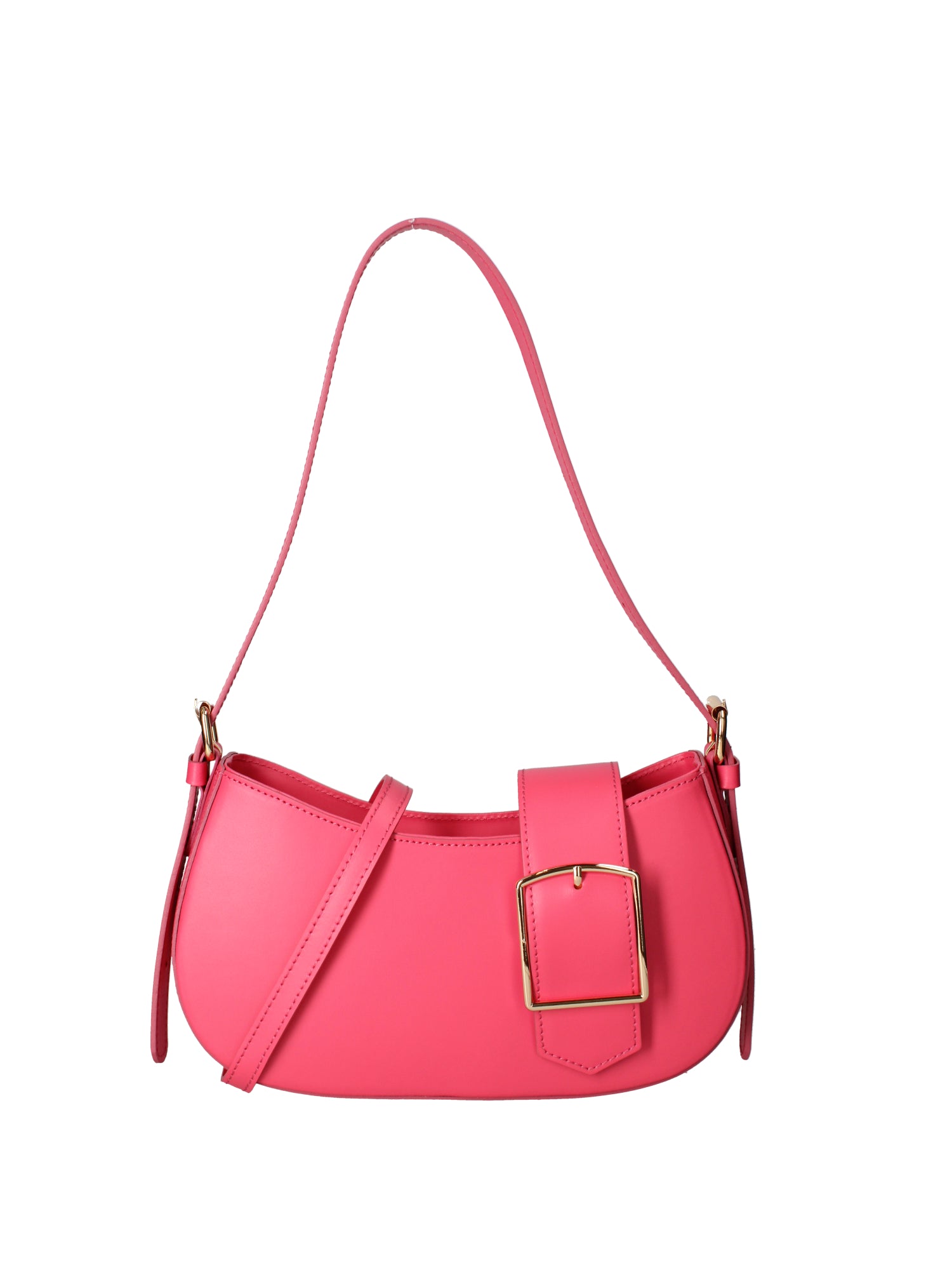 Borsa a spalla da donna 100% vera pelle 07213-L317 FUXIA Roberta Rossi