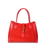 Jordana Borsa a mano da donna Vera pelle e suede 07150-L214 ROSSO Viola Castellani