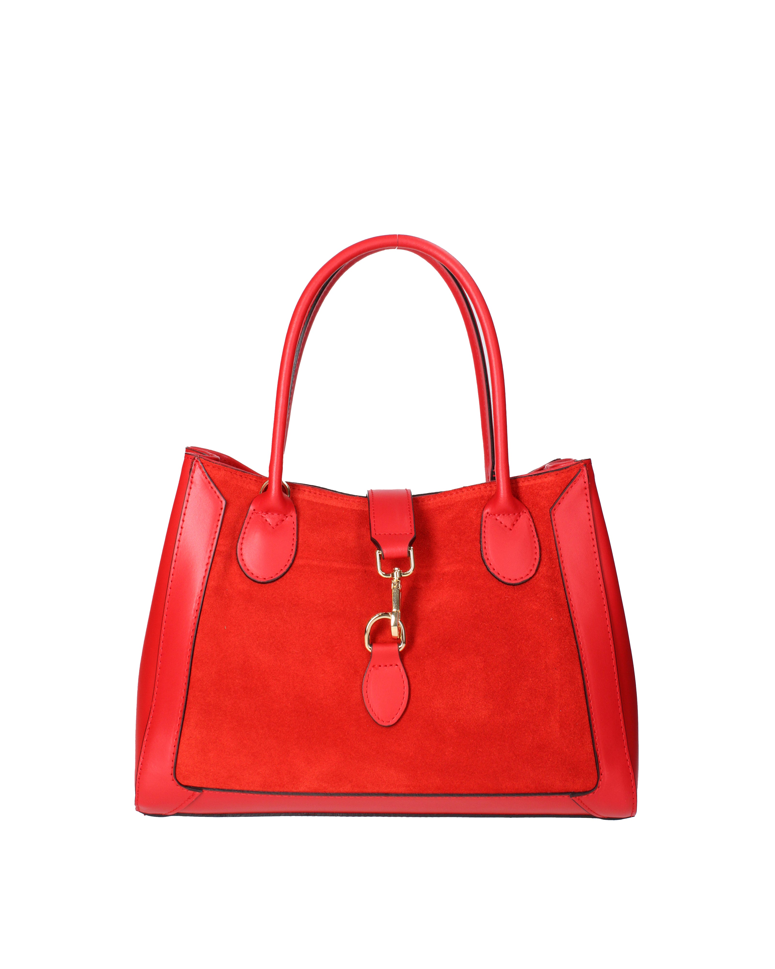 Jordana Borsa a mano da donna Vera pelle e suede 07150-L214 ROSSO Viola Castellani