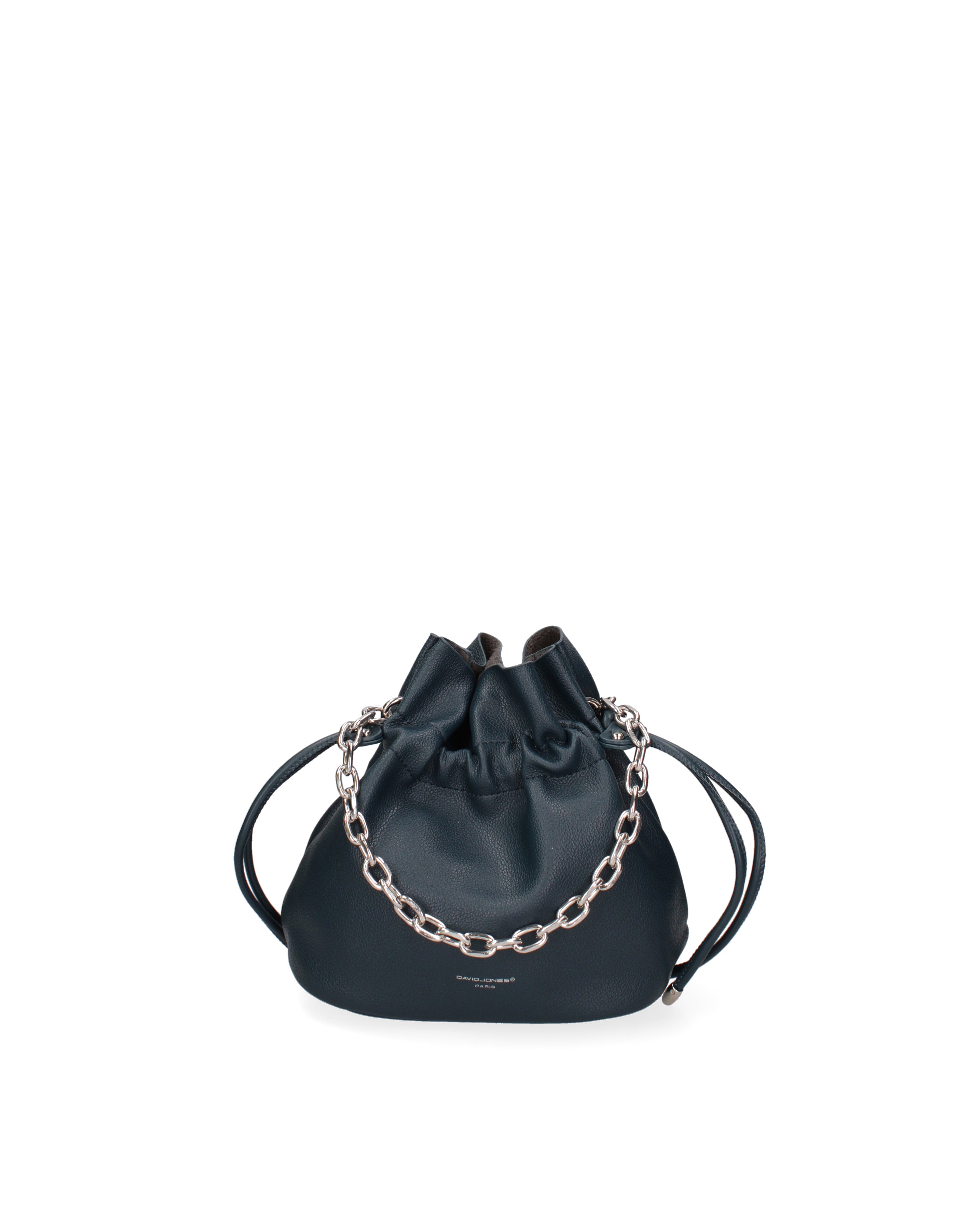 Borsa a secchiello da donna 100% PVC F6717-1-NAVY BLUE David Jones