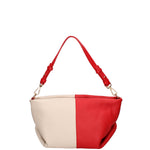 Borsa a spalla da donna Vera pelle 07165-D58 ROSSO+D37 LATTE Roberta Rossi