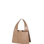 Borsa a mano da donna Vera pelle effetto cocco 07220-C05 TAUPE CHIARO Roberta Rossi