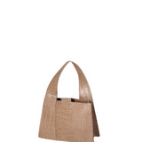 Borsa a mano da donna Vera pelle effetto cocco 07220-C05 TAUPE CHIARO Roberta Rossi