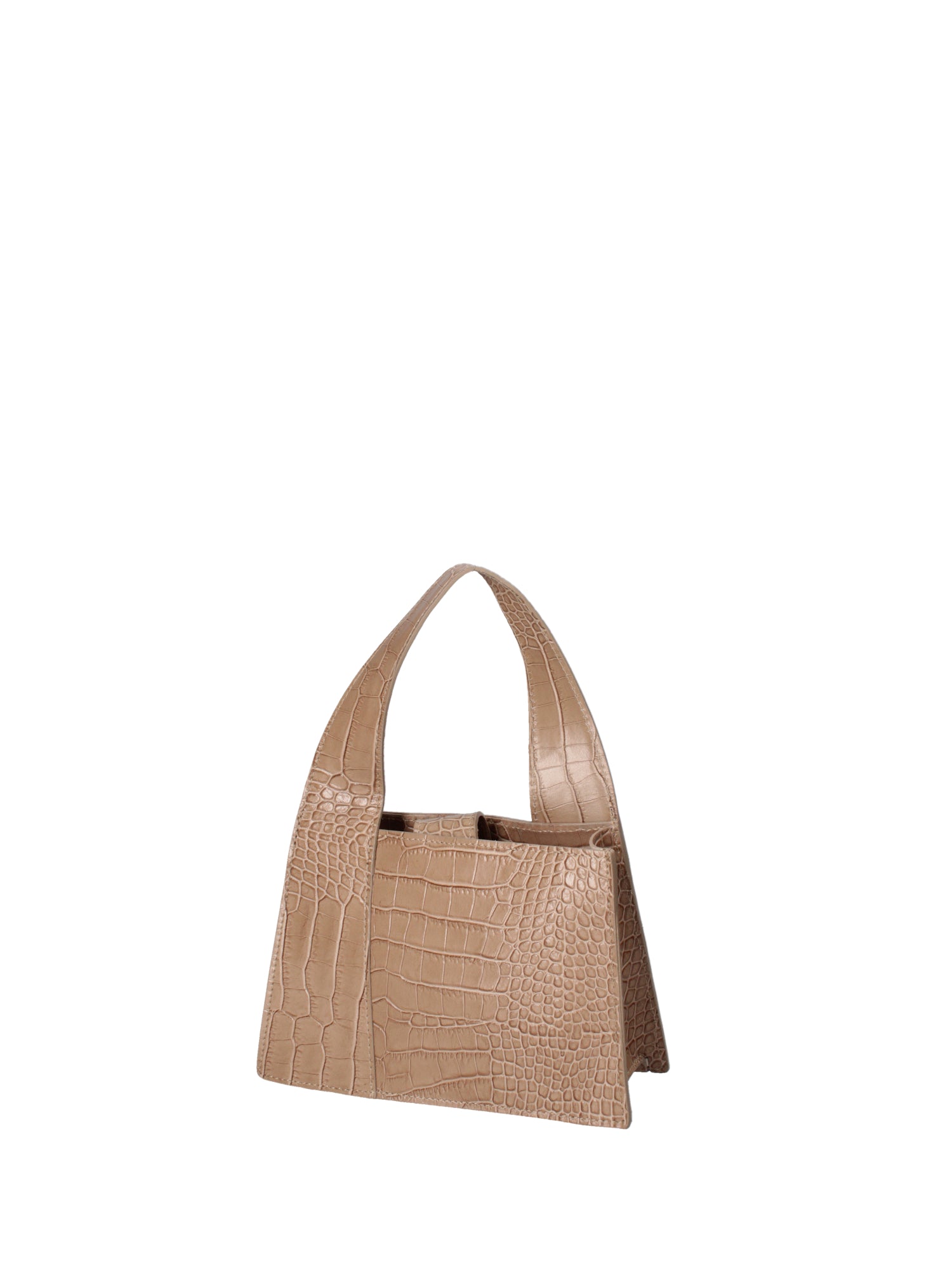 Borsa a mano da donna Vera pelle effetto cocco 07220-C05 TAUPE CHIARO Roberta Rossi