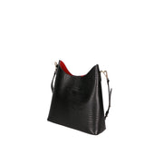Carmine Borsa a spalla da donna Vera pelle 05442-LU28 NERO Gave Lux