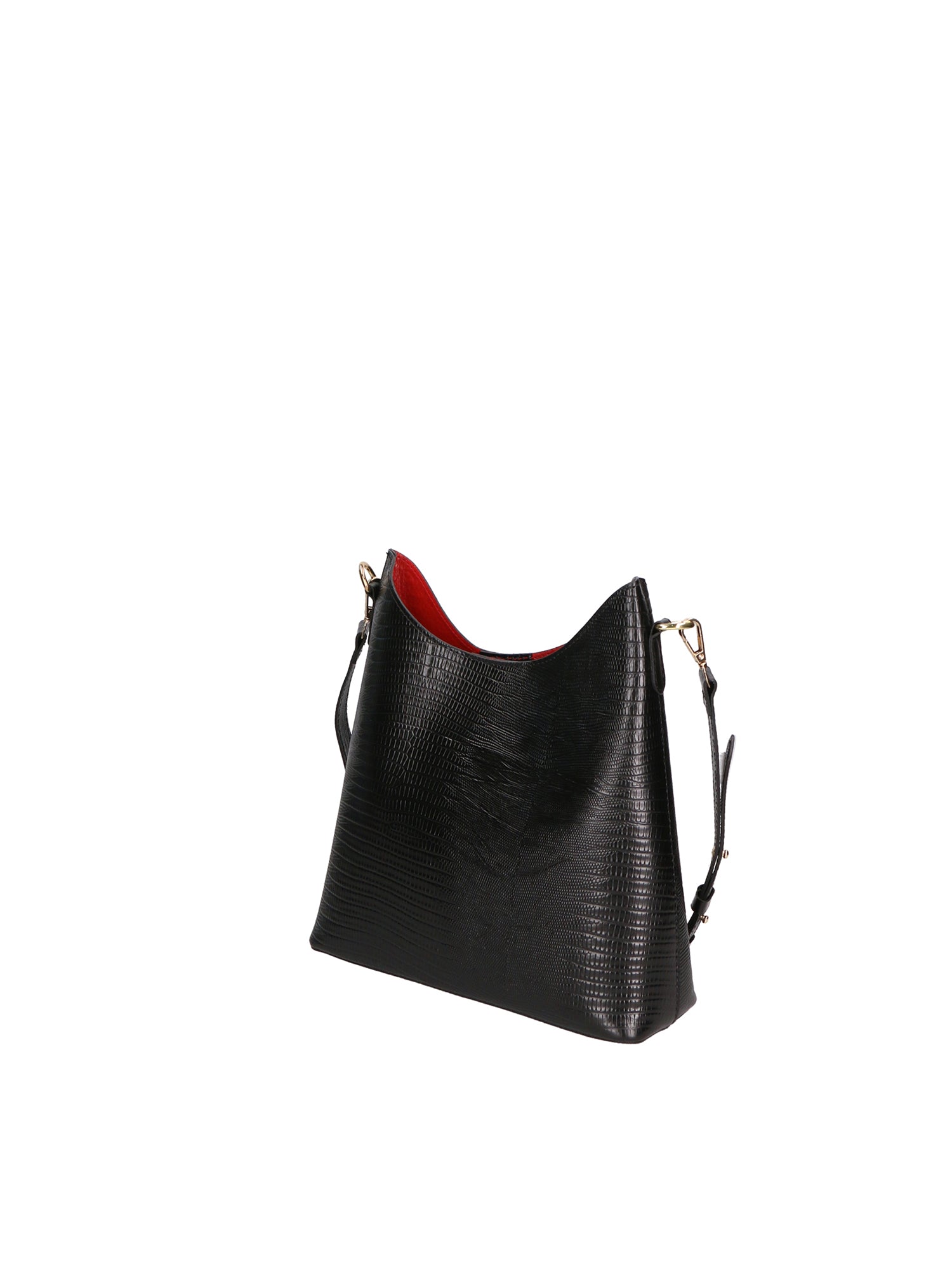 Carmine Borsa a spalla da donna Vera pelle 05442-LU28 NERO Gave Lux