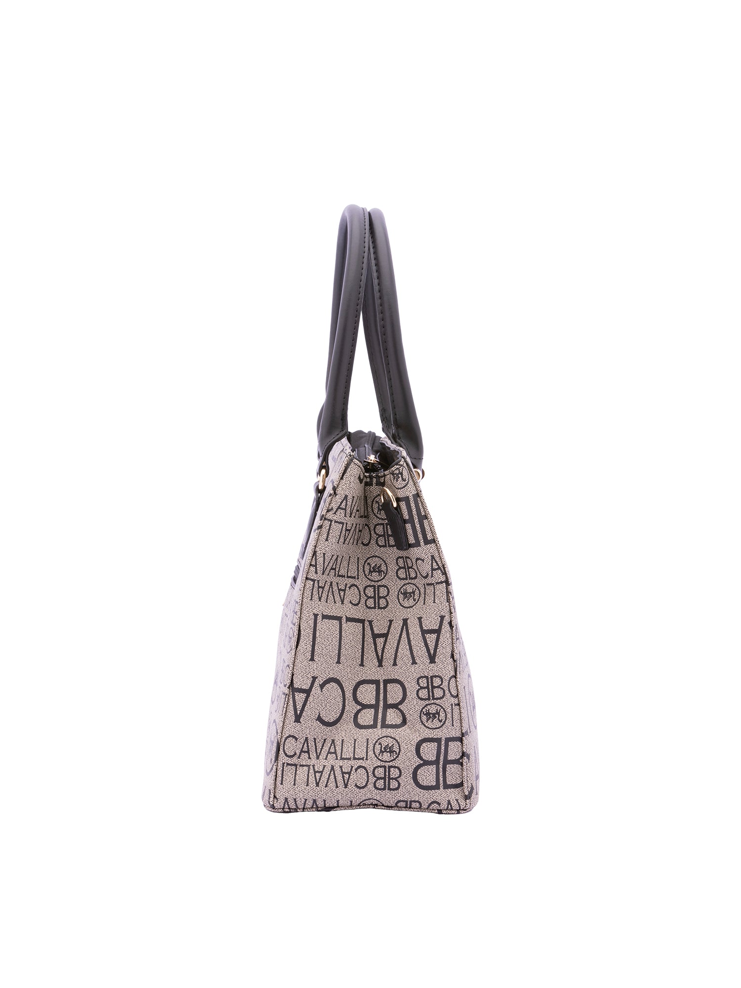 Borsa a mano da donna Ecopelle e poliestere BC1370-NERO BIANCO B Cavalli