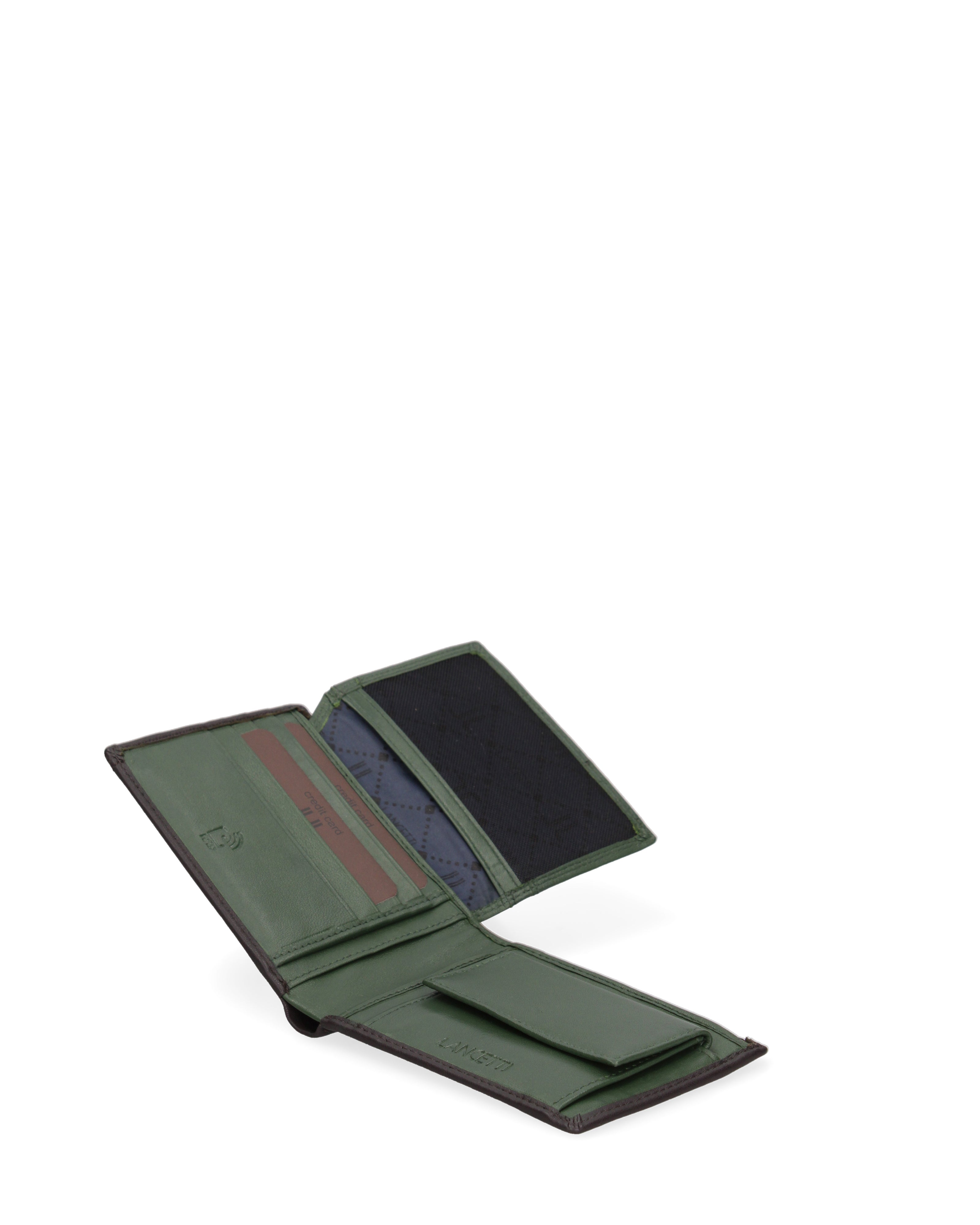 Portafoglio uomo vera pelle Casual LL764-04-T.MORO Lancetti