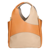 Iside Borsa a mano da donna 100% pelle 05793-D05 CAPPUCCINO + D44 CUOIO Gave Lux