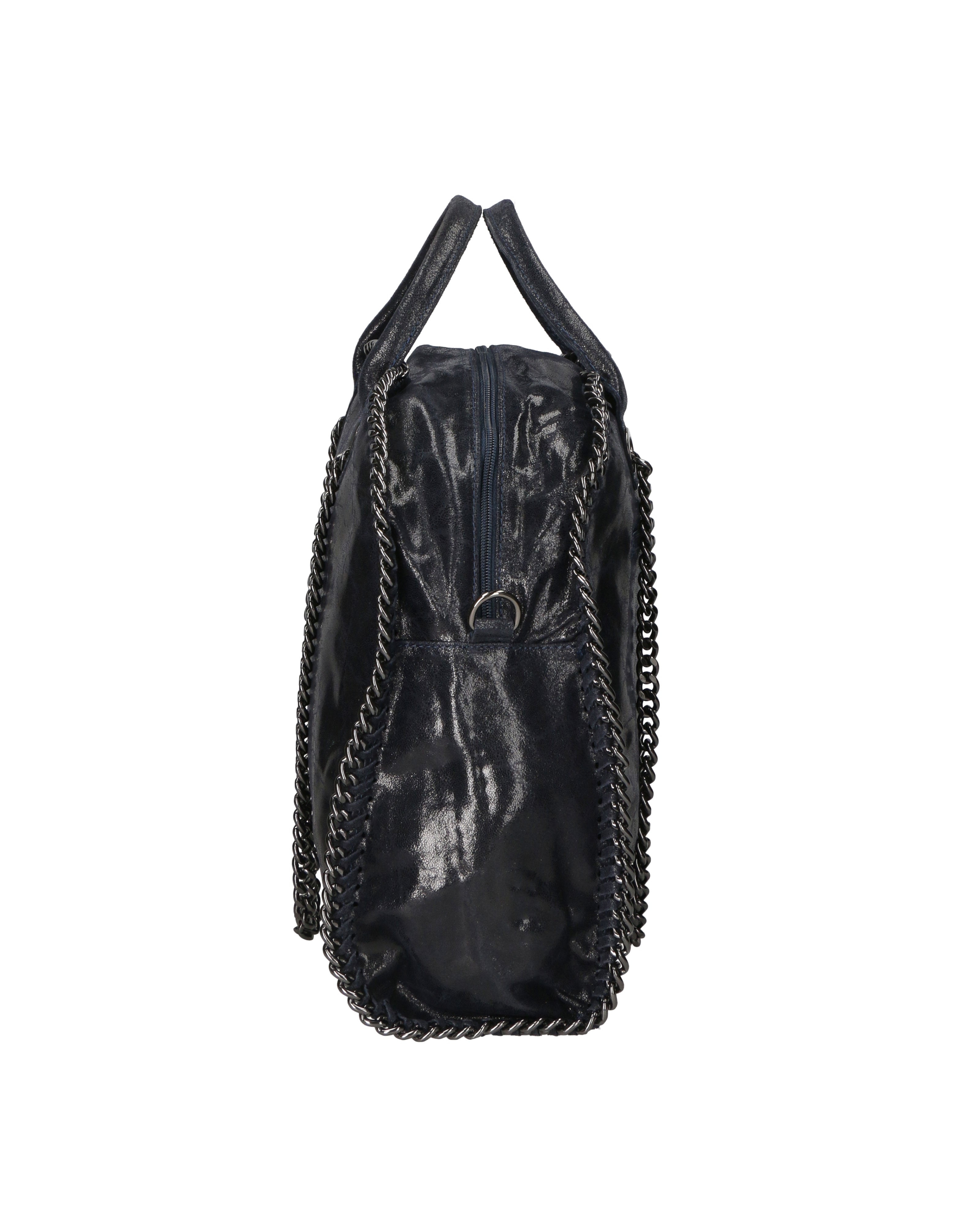 Erebea Borsa a mano da donna Vera pelle 80020-BLU Gave Lux