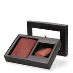 Vera pelle VS-1022-T.Moro Set portafoglio e portachiavi uomo Sergio Valentini