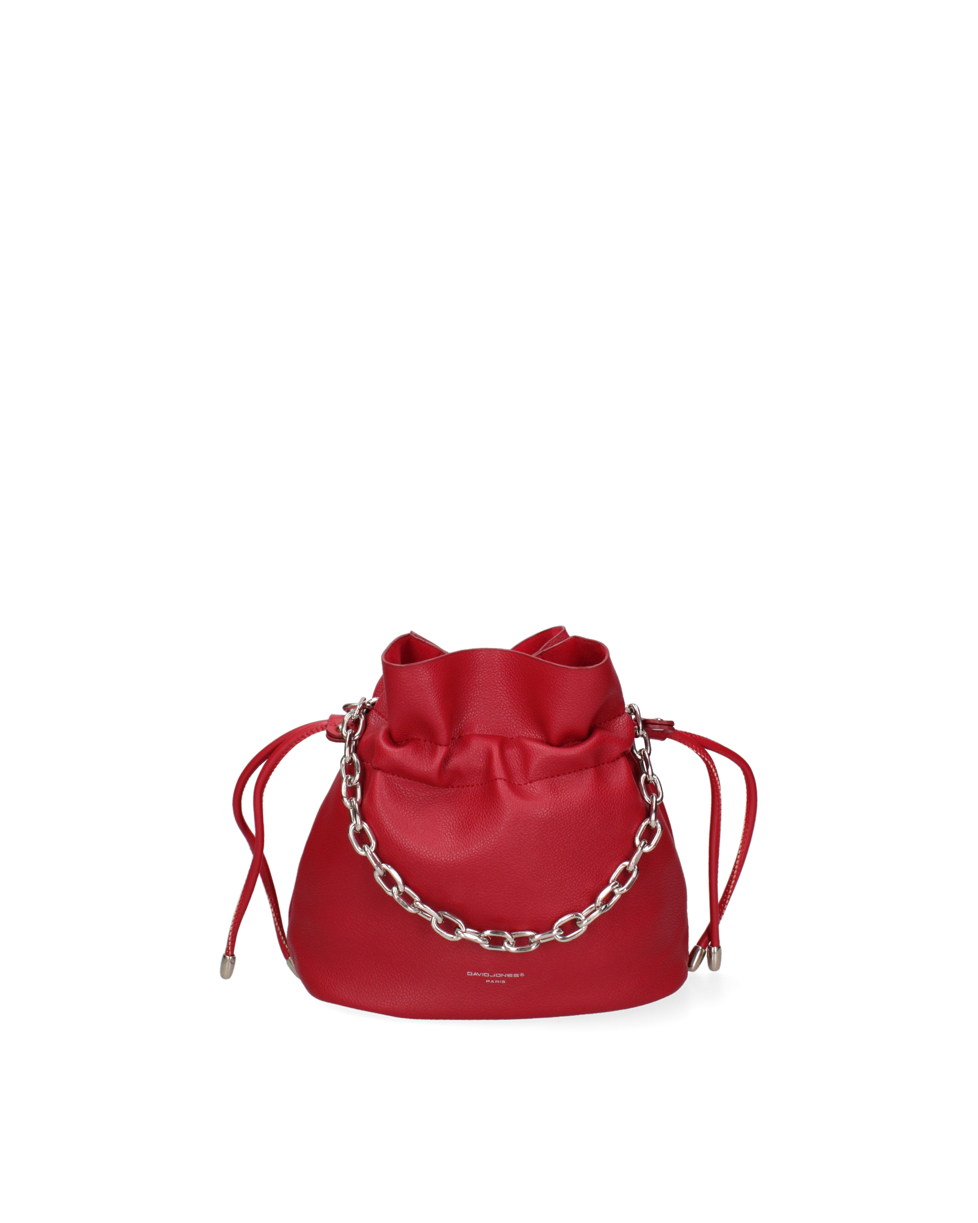 Borsa a secchiello da donna 100% PVC F6717-1-RED David Jones