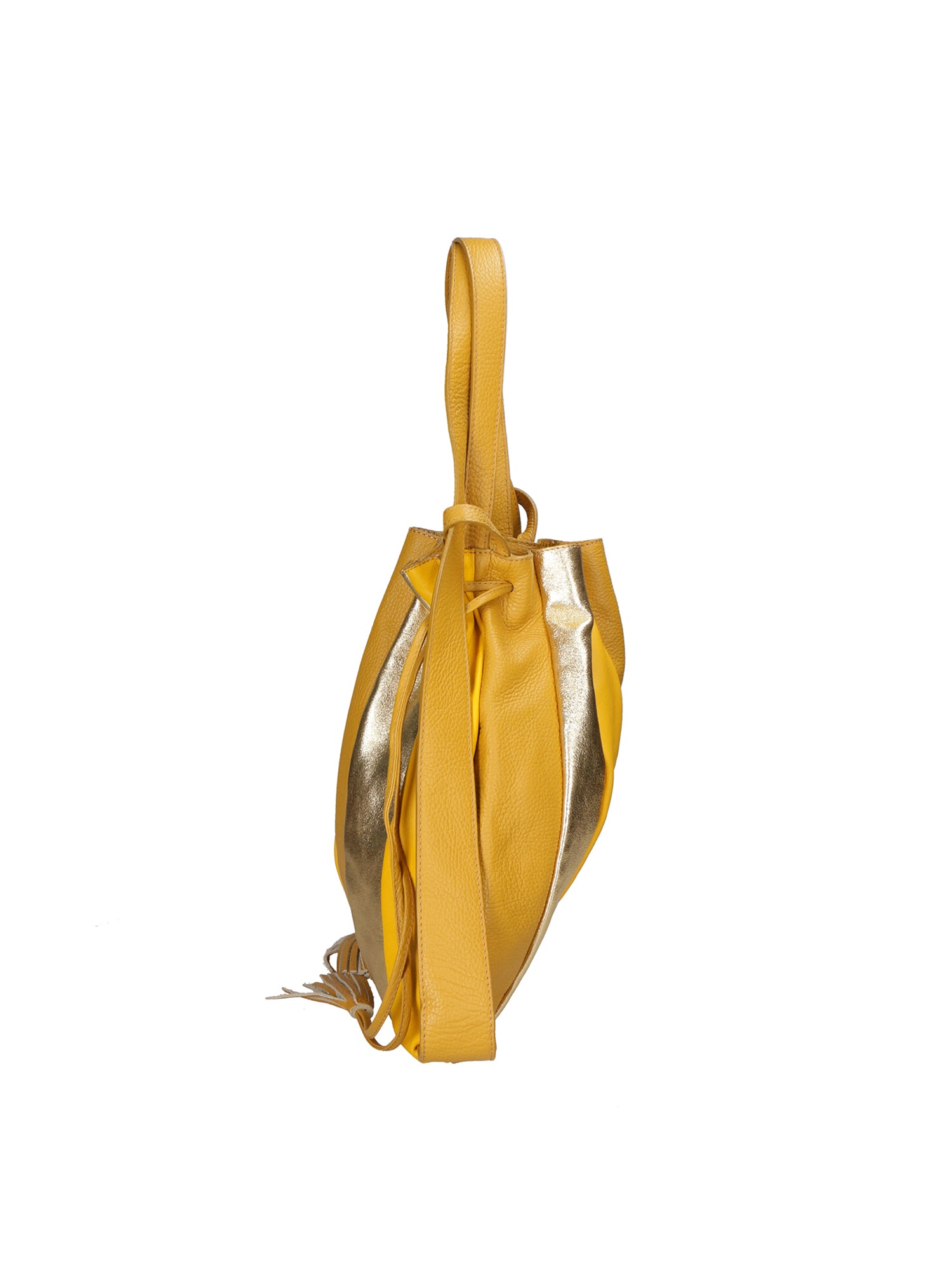 Oceania Borsa a spalla da donna Vera pelle 580041-SENAPE Gave Lux